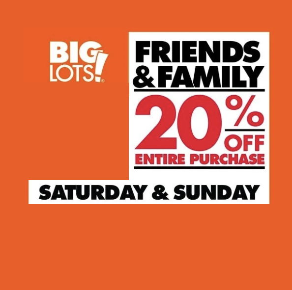 Big Lots Friends & Family Sale Dubois Mall